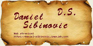 Daniel Sibinović vizit kartica